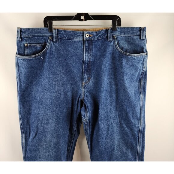 Duluth Trading Co Jeans Men 48x30 Ballroom Flannel Lined Denim Blue 100% Cotton - Picture 2 of 10